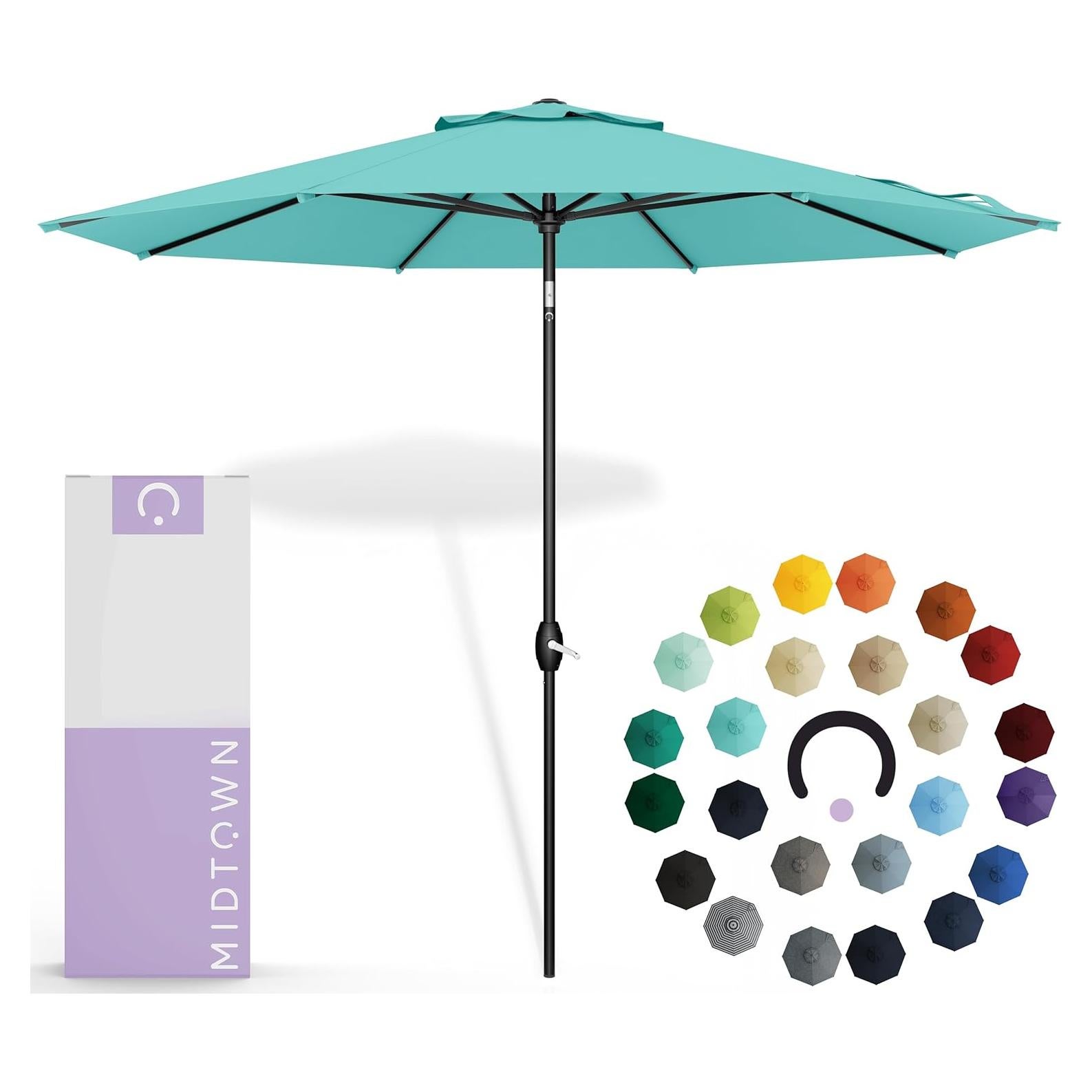 Sombrilla Midtown 274 cm Aluminio Inclinación Automática