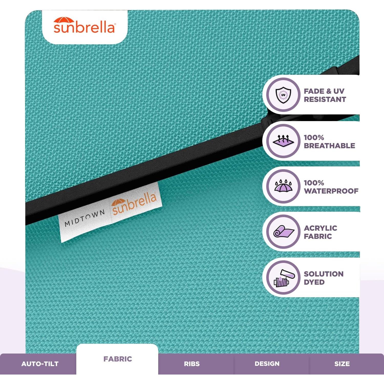 Sombrilla Midtown 274 cm Aluminio Inclinación Automática