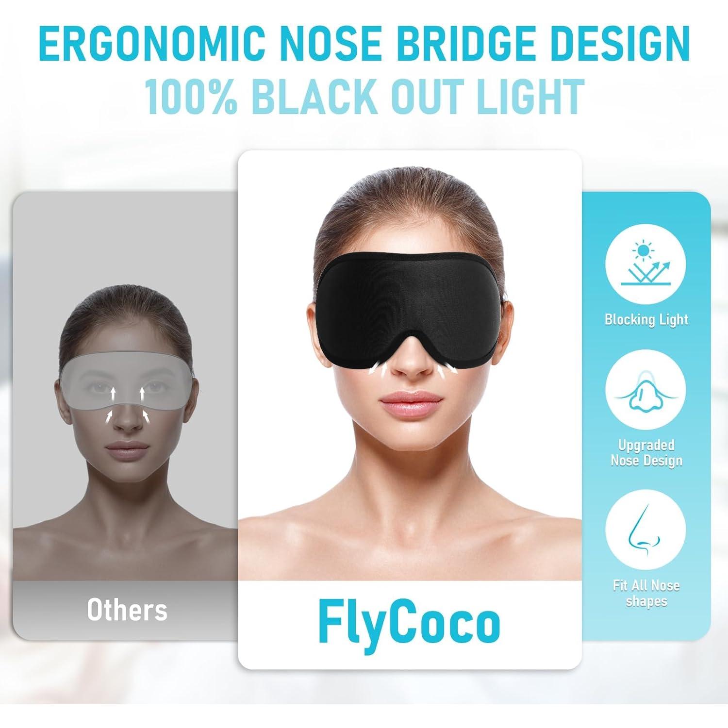 Máscara de Ojos FlyCoco 3D Contorneada Blackout Ajustable