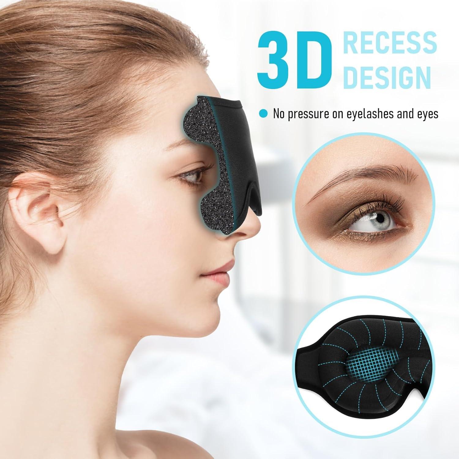 Máscara de Ojos FlyCoco 3D Contorneada Blackout Ajustable