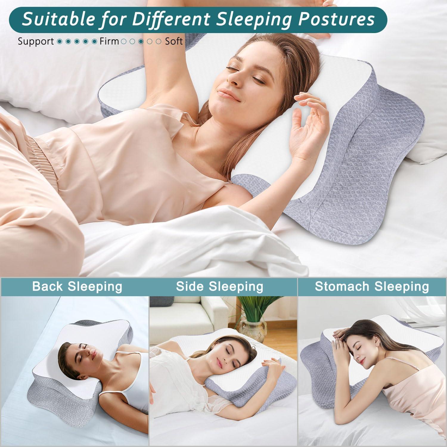 Almohada Cervical Ergonómica CHxxy Ajustable 63.5x38.1cm