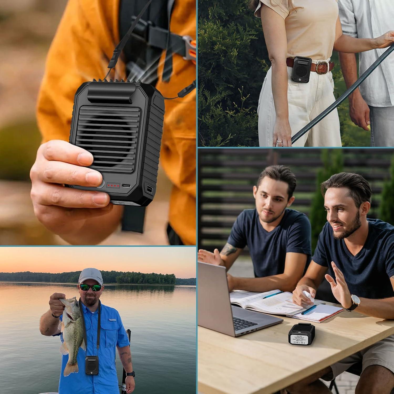 Ventilador Portátil Clip de Cintura CIVPOWER 10000mAh 3 Velocidades