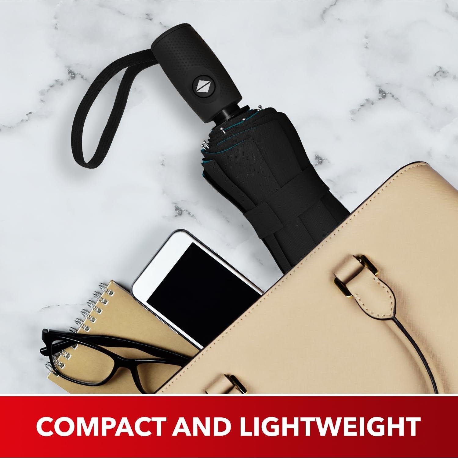 Paraguas Compacto Automático Upper Echelon Azul Cielo