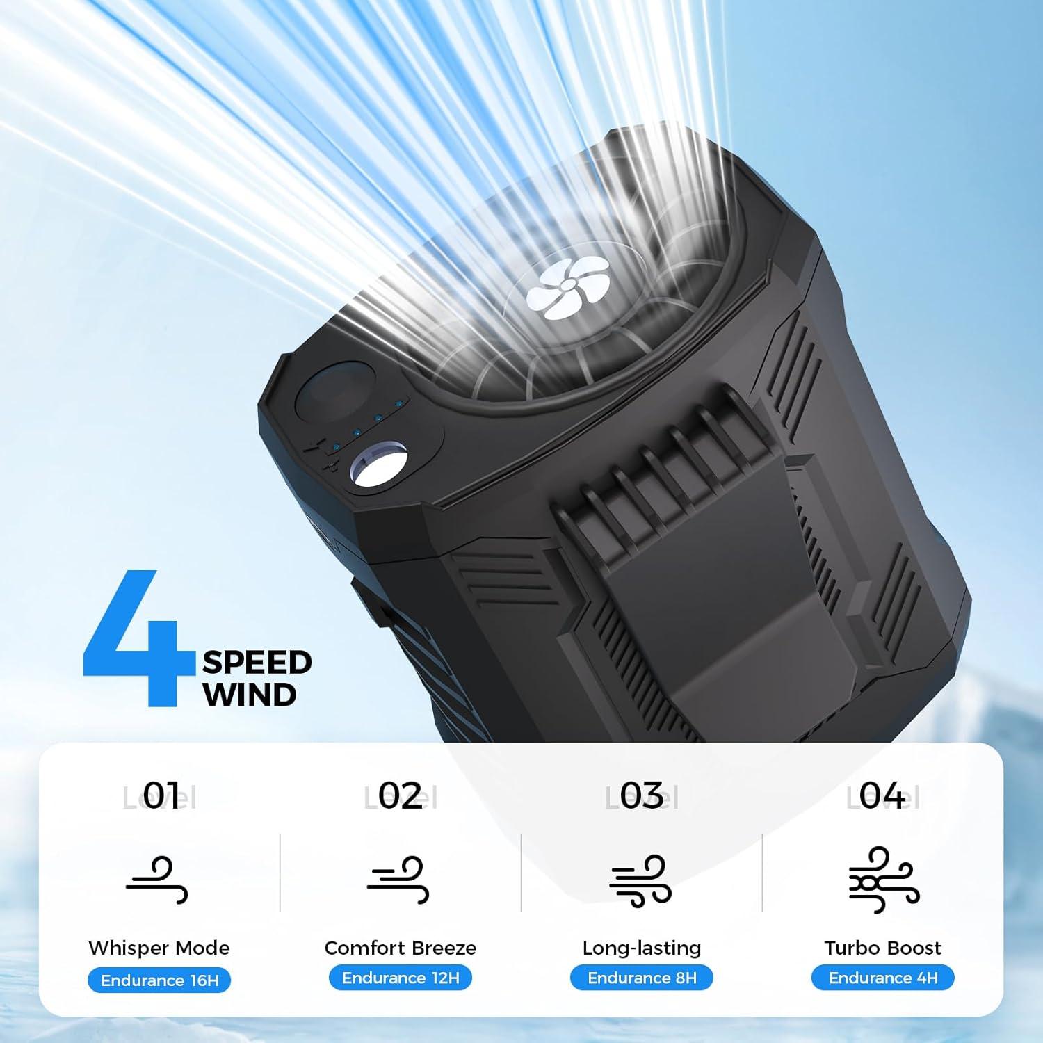 Ventilador Personal Portátil FlarePoint FS-09 con Clip y Luz LED