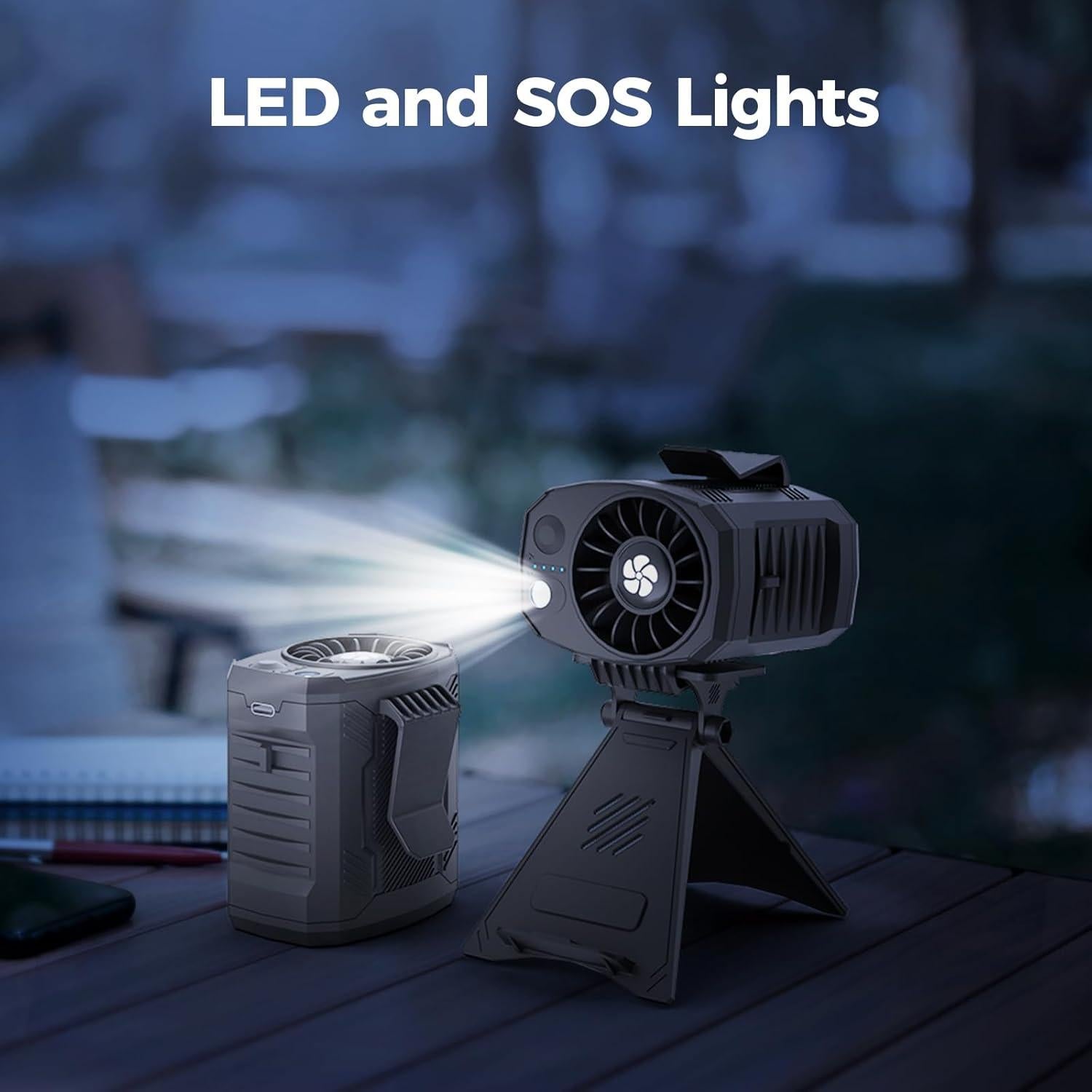 Ventilador Personal Portátil FlarePoint FS-09 con Clip y Luz LED