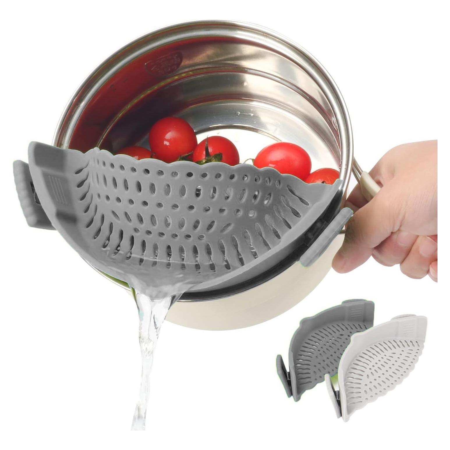 Colador de Clip Genérico de Silicona Gris - 22.19 cm