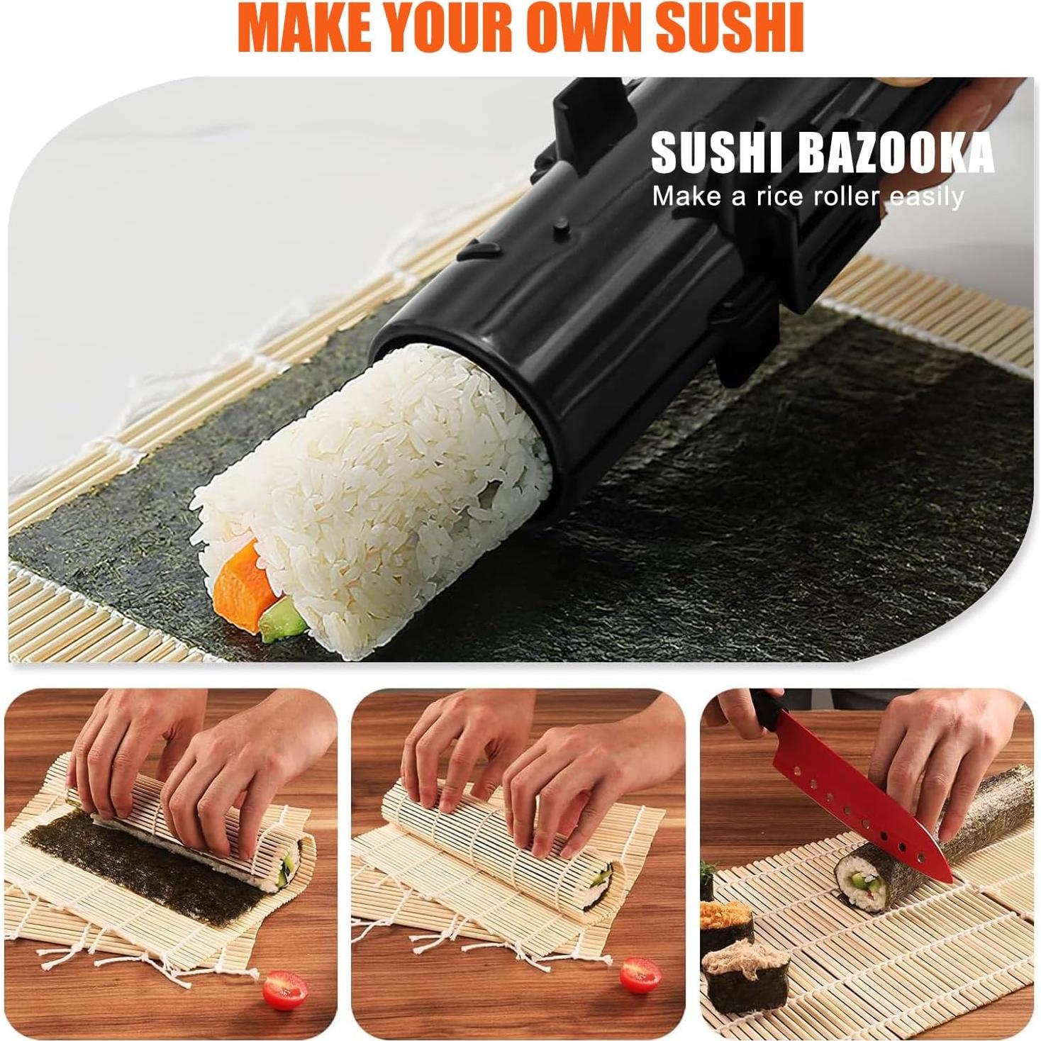 Kit de Hacer Sushi SmileTools - Estera, Bazooka y Brocha