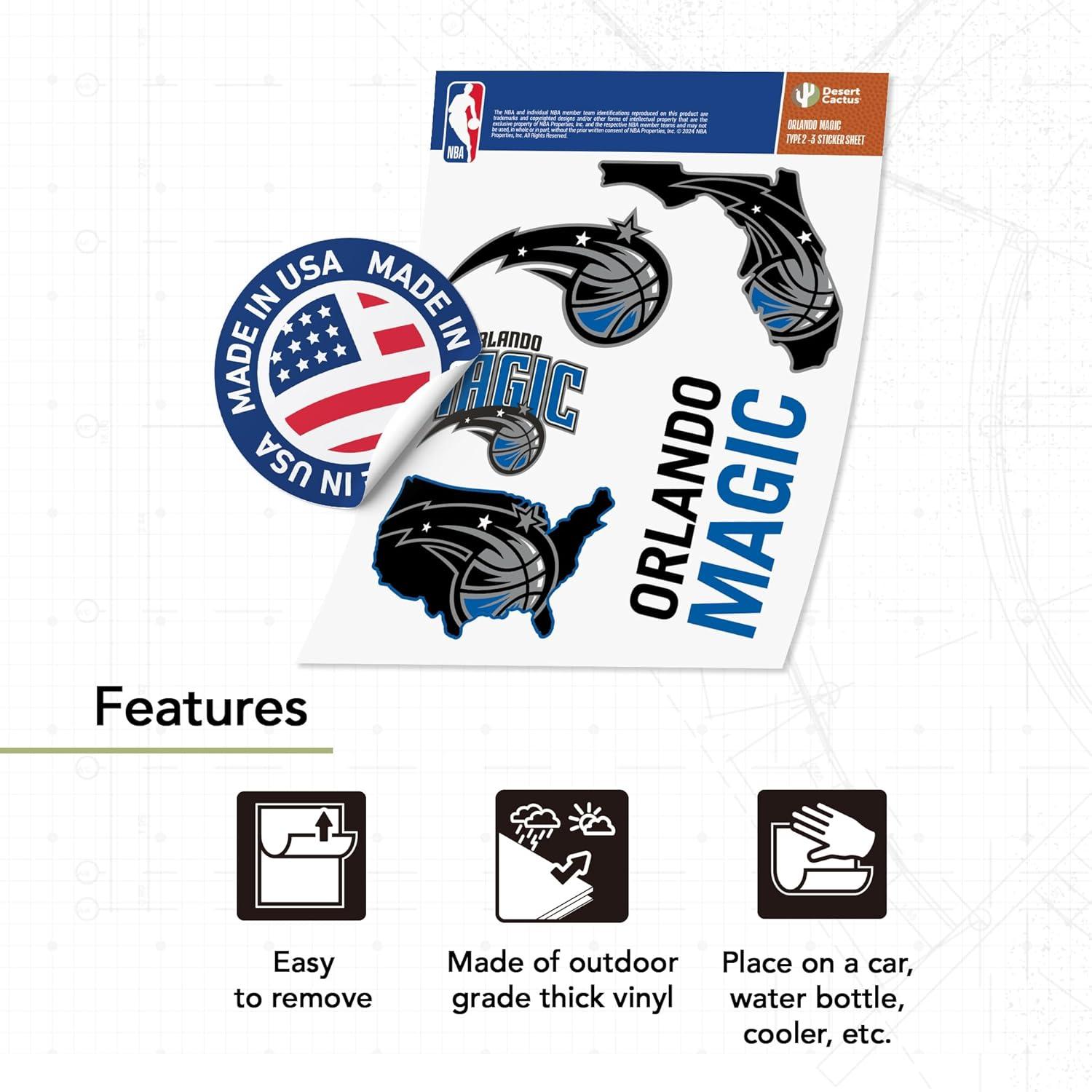 Calcomanía Orlando Magic Desert Cactus Vinilo Adhesivo