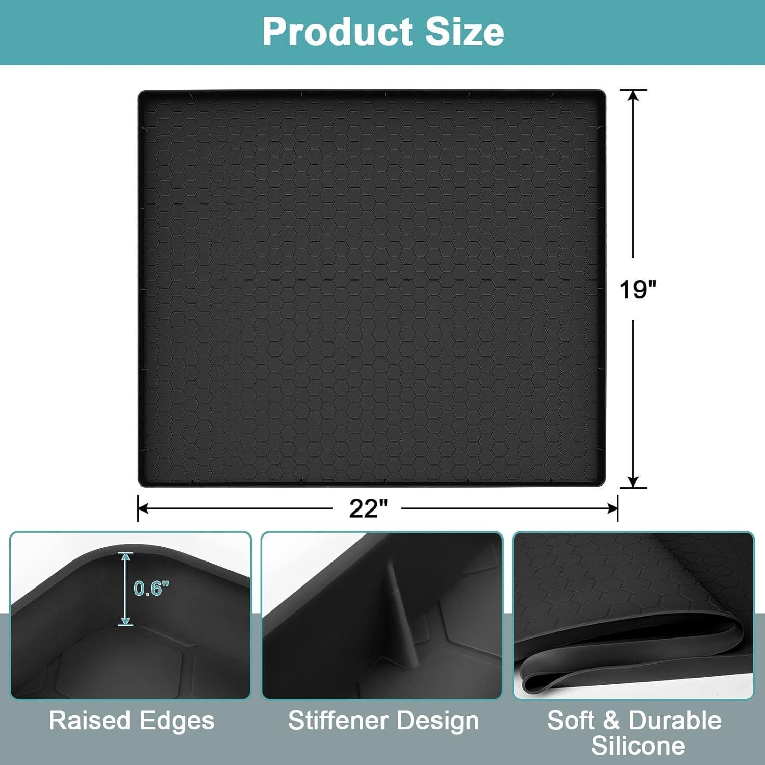 Alfombrilla de Silicona Impermeable MECHEER 55.88x48.26 cm