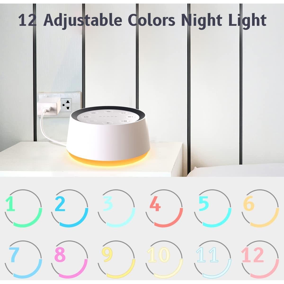 Máquina de Sonido Blanco Marrón RuidoMarrón BWN-T8 30 Sonidos