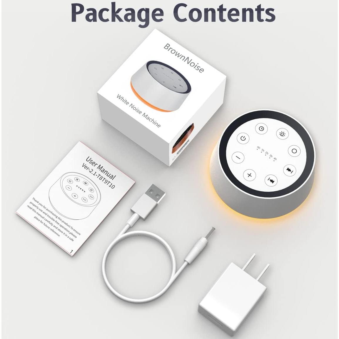 Máquina de Sonido Blanco Marrón RuidoMarrón BWN-T8 30 Sonidos