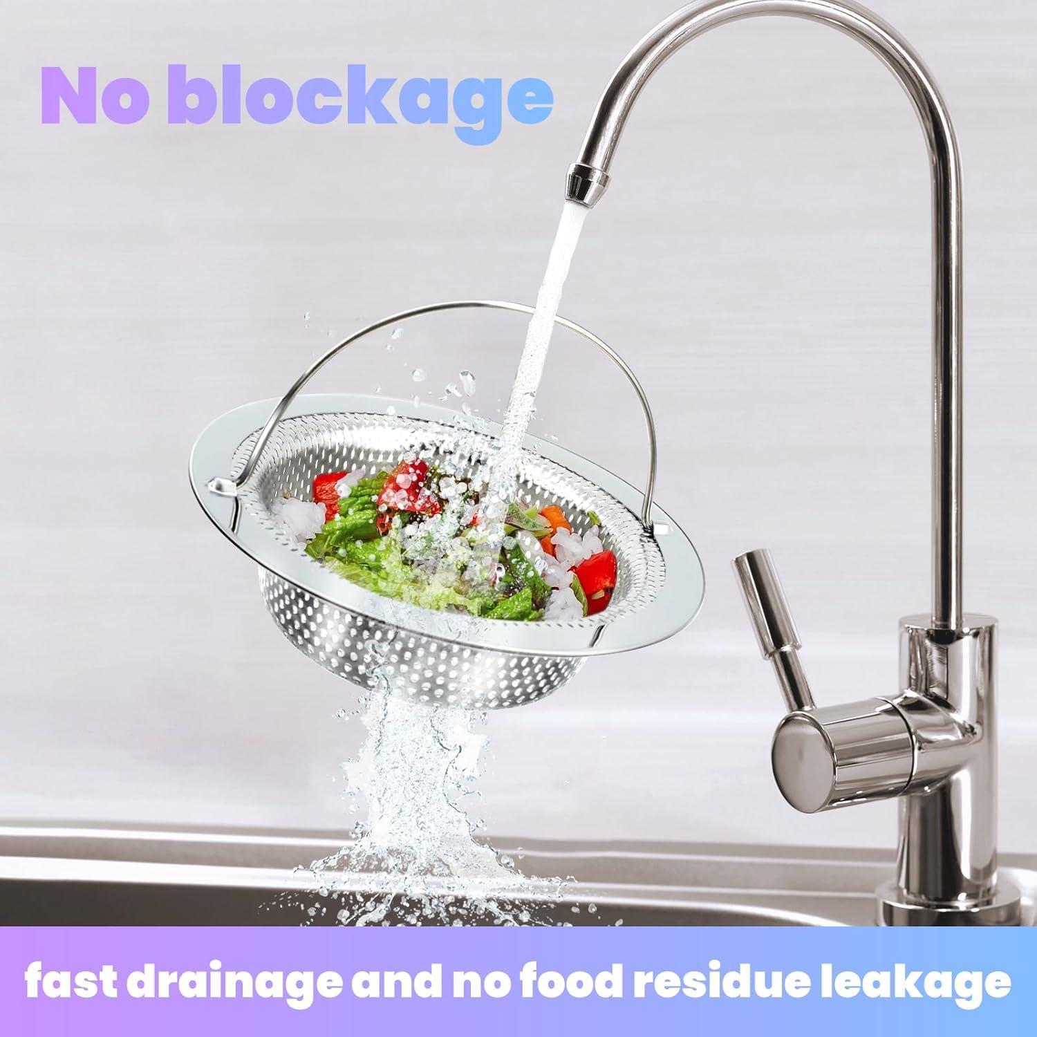 Paquete de 2 coladores de desagüe Giramika 11.43 cm acero inoxidable