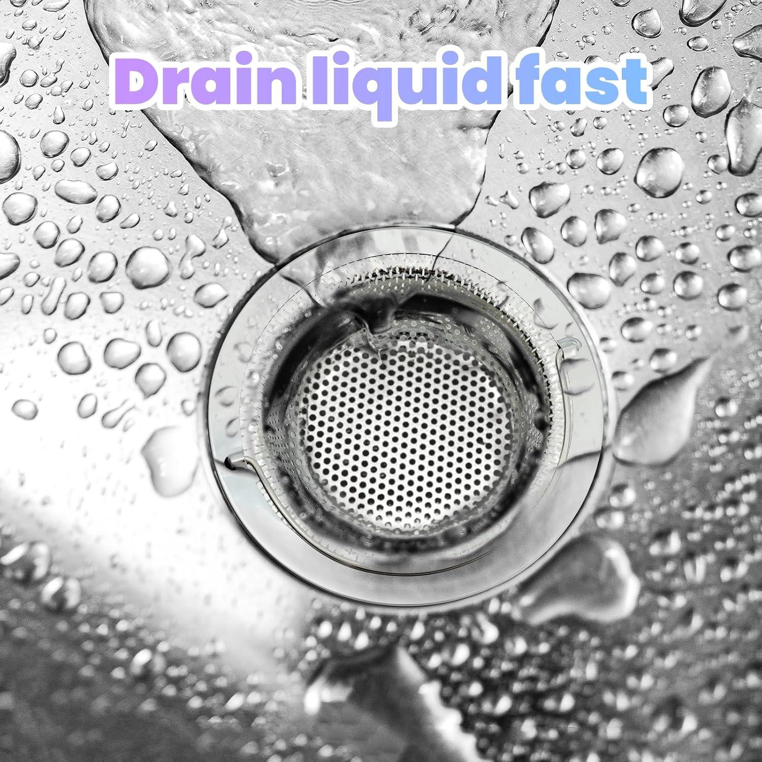 Paquete de 2 coladores de desagüe Giramika 11.43 cm acero inoxidable