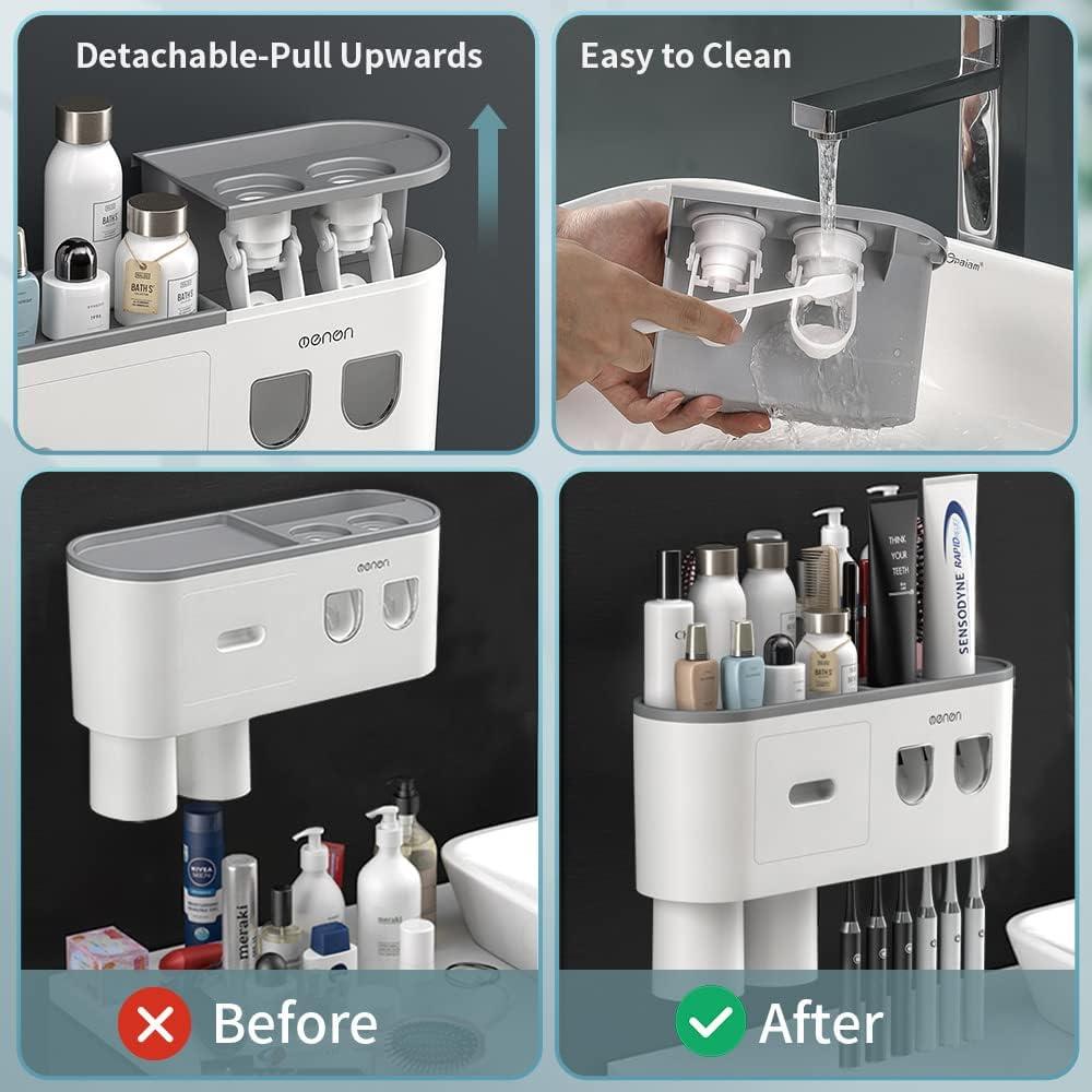 Soporte para Cepillos de Dientes BHeadCat con Dispensador Automático