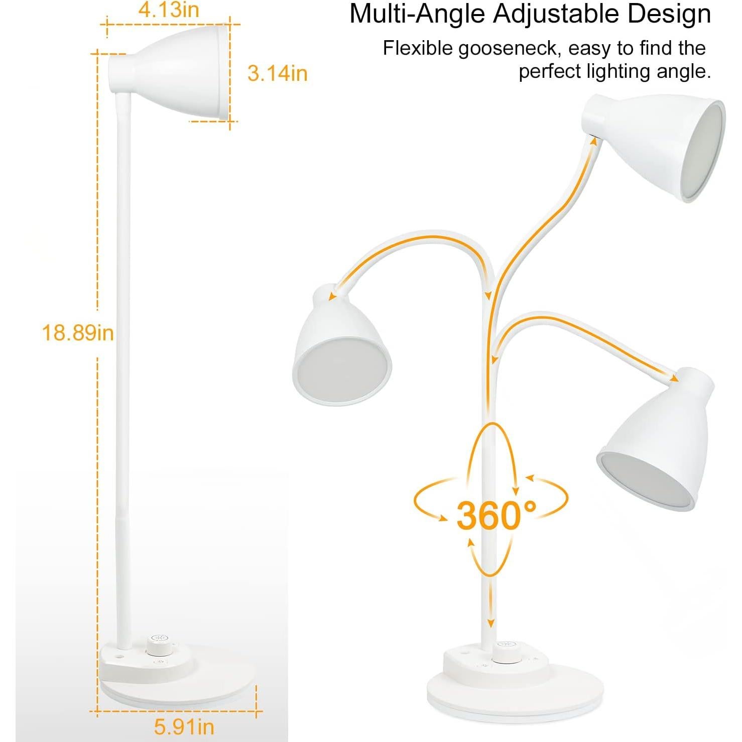 Lámpara de Escritorio LED BOHON BDL10WWH con USB y 3 Modos