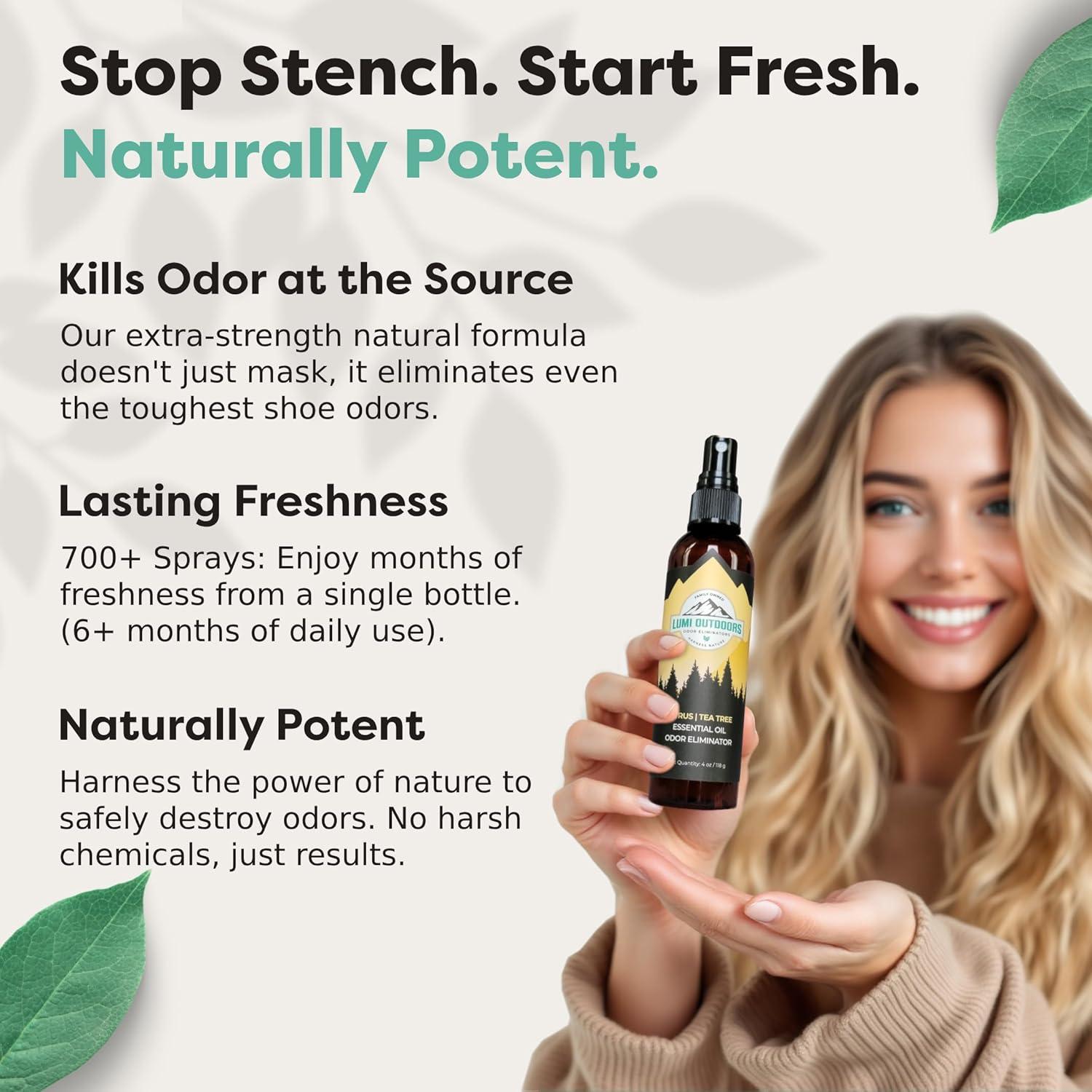 Desodorante Natural para Zapatos Lumi Outdoors - Té de Limón