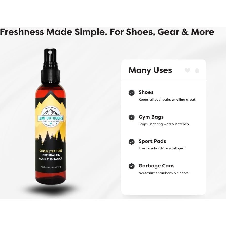 Desodorante Natural para Zapatos Lumi Outdoors - Té de Limón