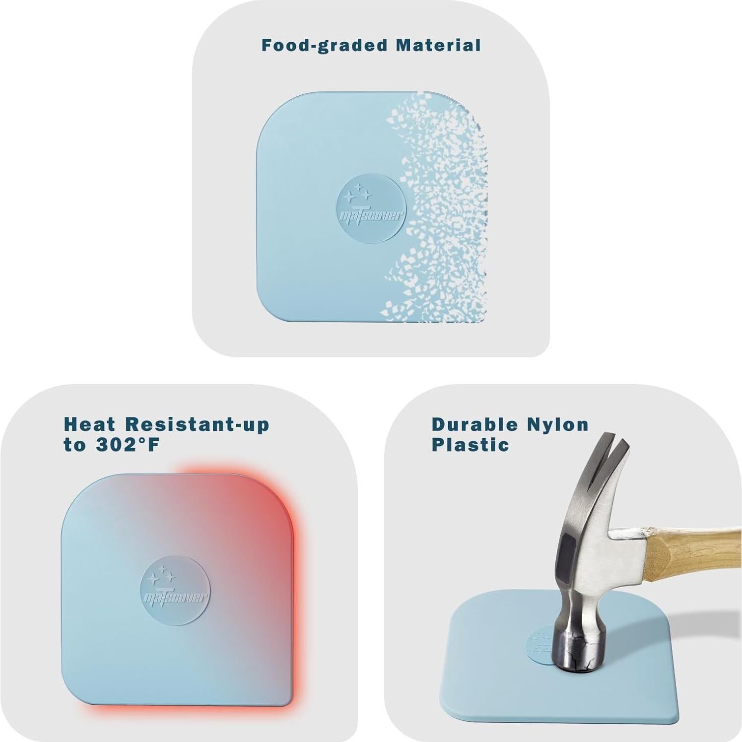 Raspadores de Sartenes Matscover 5 Pcs Plástico Resistente Aqua