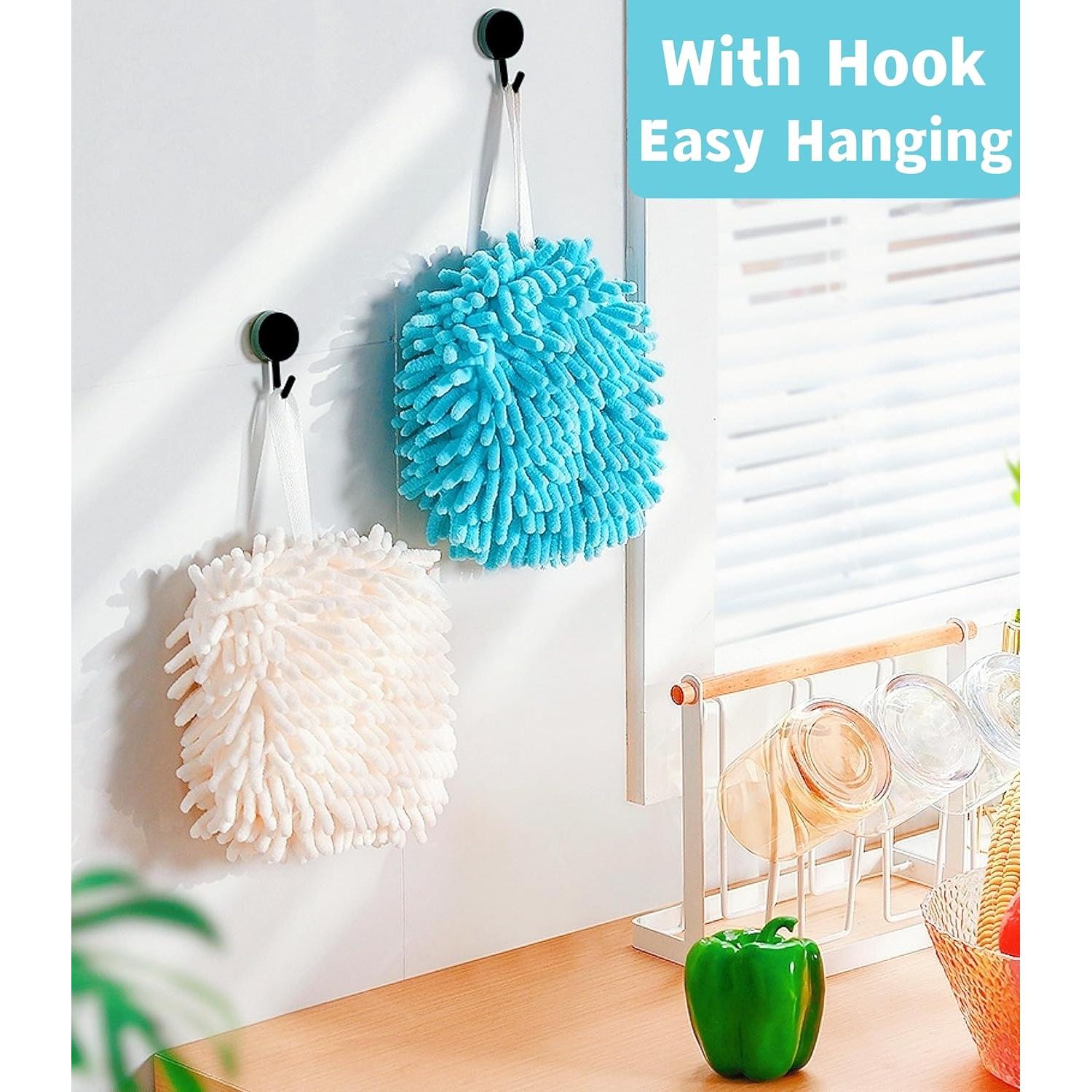 Juego de 4 Toallas de Mano Frbryak Chenille 17.78cm Suaves