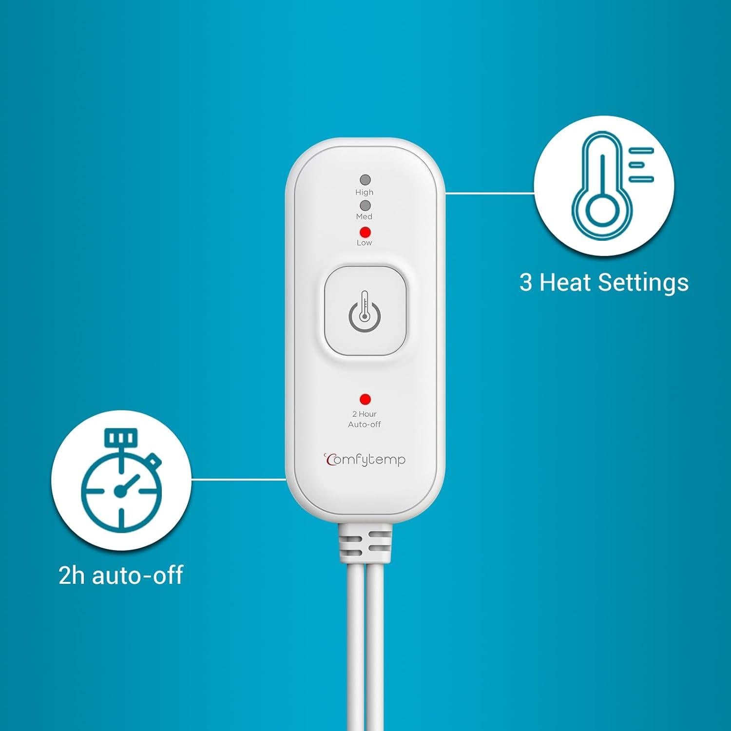 Almohadilla Térmica Eléctrica Comfytemp 43x76cm 1.68kg