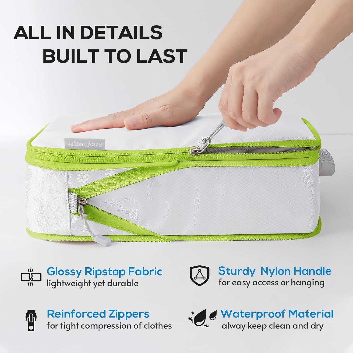 Cubos de Compresión OPLEBEPE Juego de 4 para Viajes 40x30cm