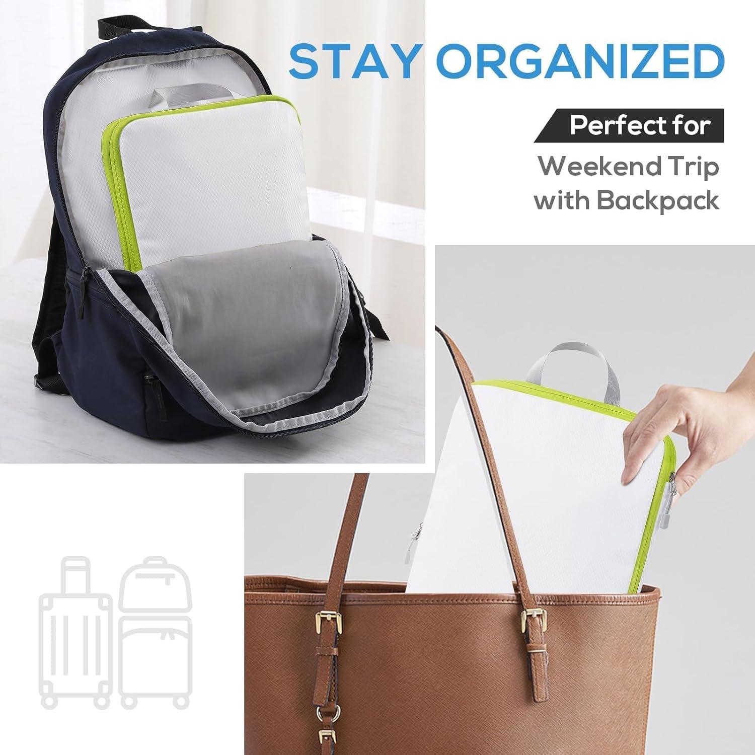 Cubos de Compresión OPLEBEPE Juego de 4 para Viajes 40x30cm