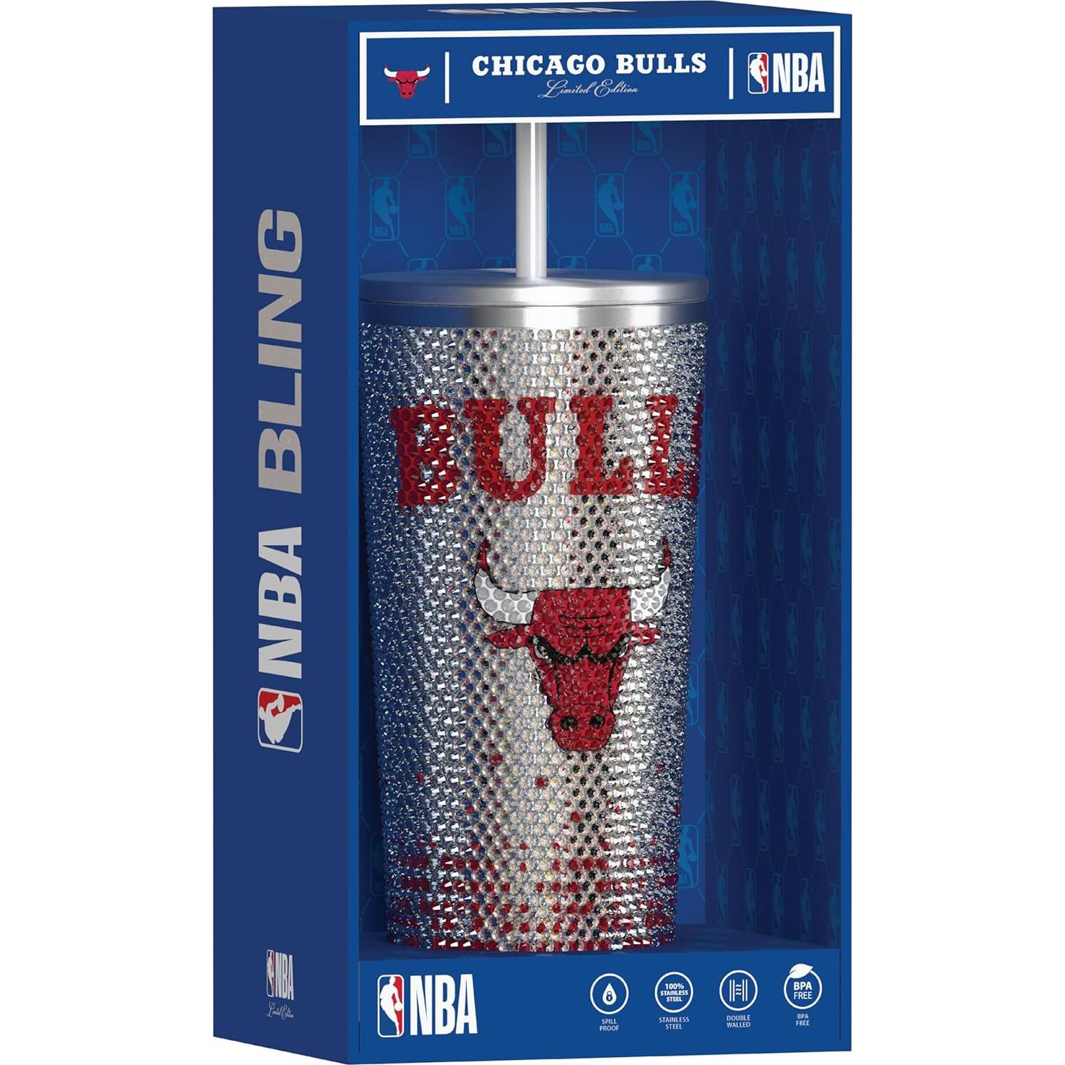 Taza Aislada Hydrapeak Chicago Bulls 720 ml con Popote