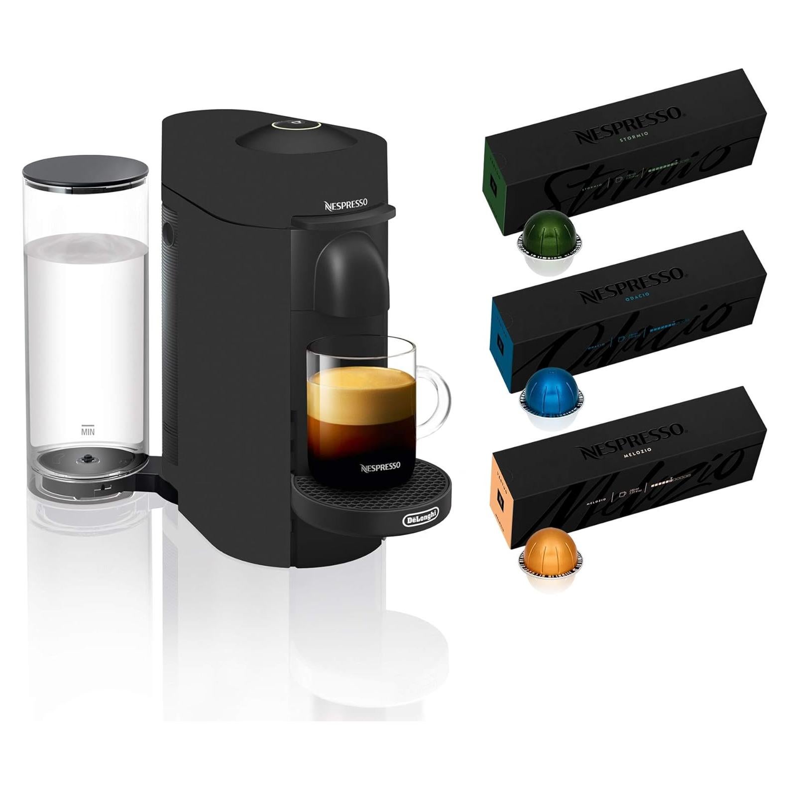 Cafetera Espresso De'Longhi VertuoPlus Automática Negra