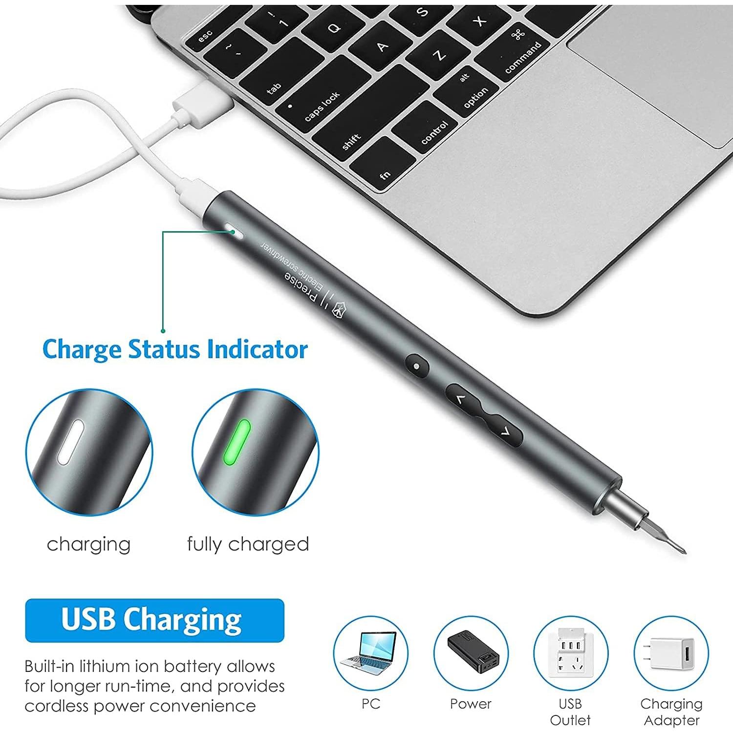 Destornillador Eléctrico AMIR 28 en 1 Mini Recargable