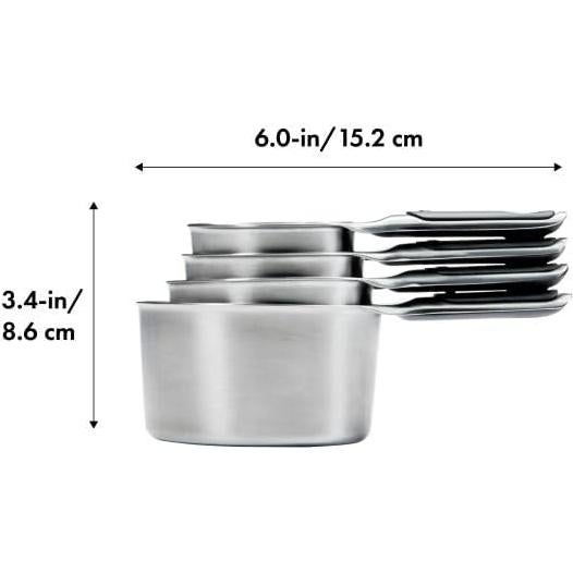 Set de 4 Tazas Medidoras OXO Good Grips Acero Inoxidable
