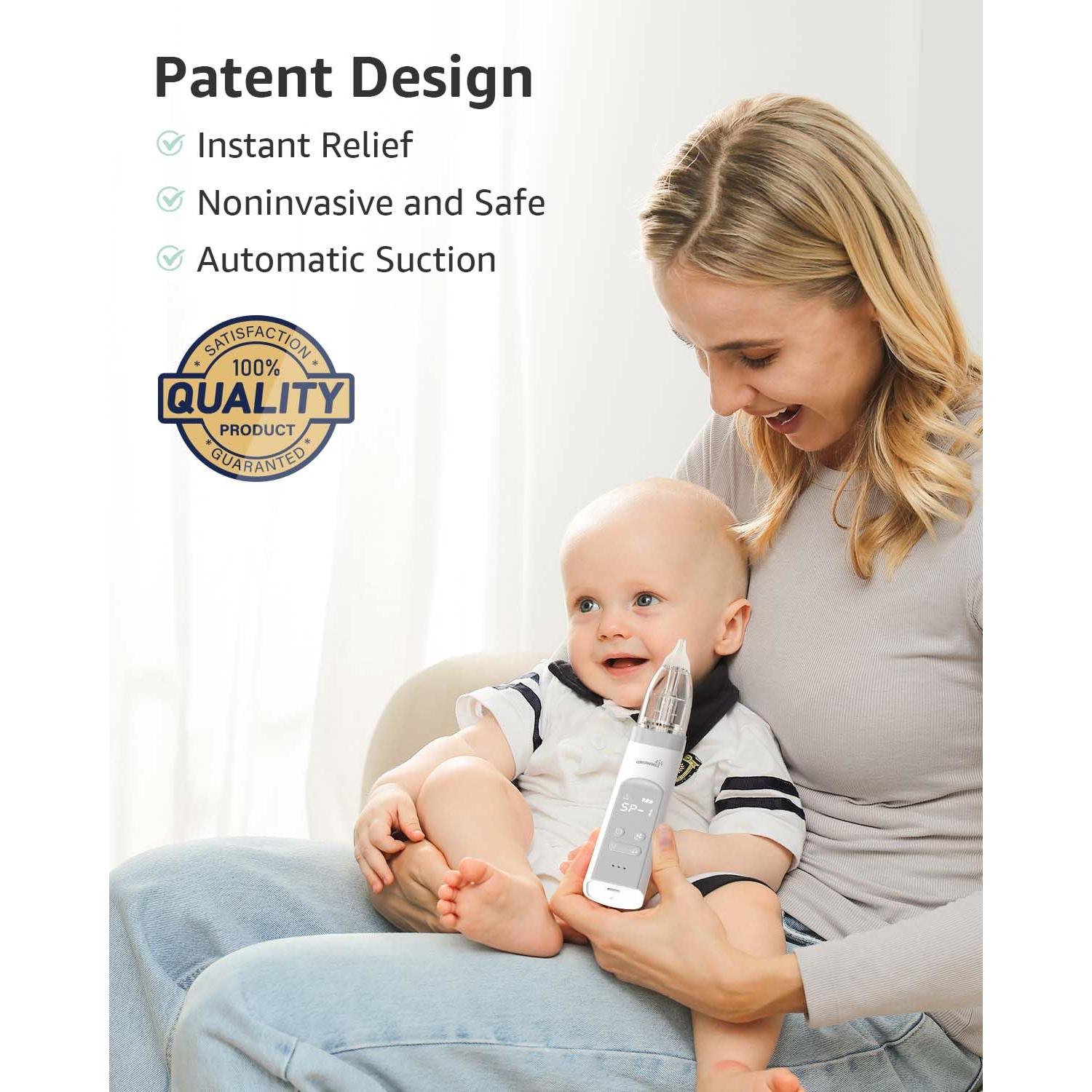 Aspirador Nasal Eléctrico GROWNSY para Bebés - Succión Potente