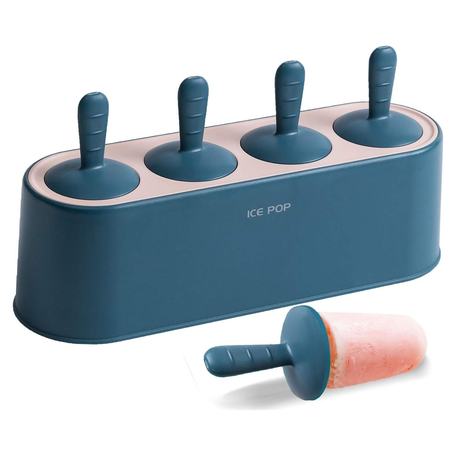 Juego de Moldes para Paletas de Silicona WYOK 4 Piezas Azul