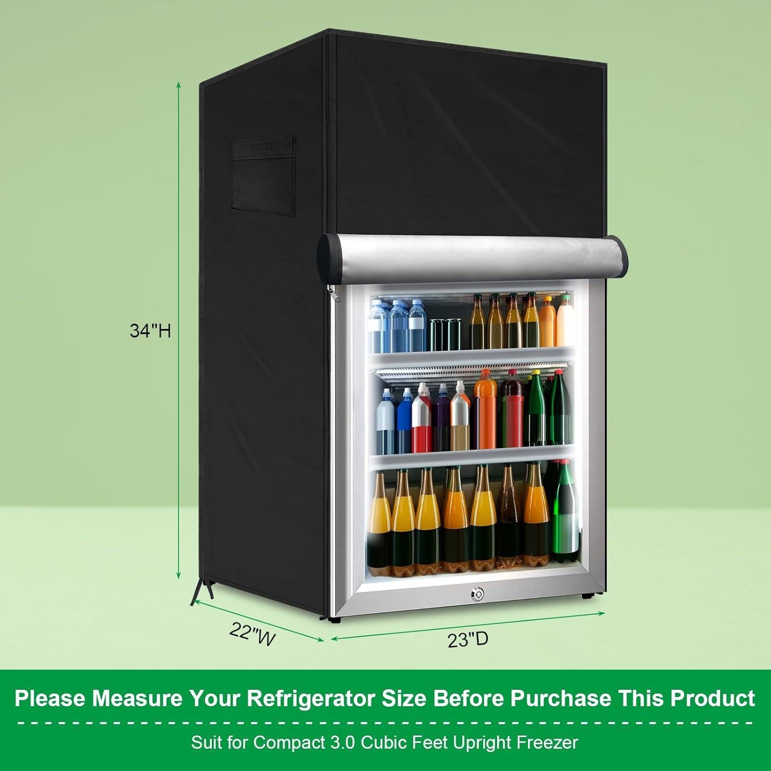 Cubierta para Refrigerador Vertical Coldairsoap 56x58x86cm Negra