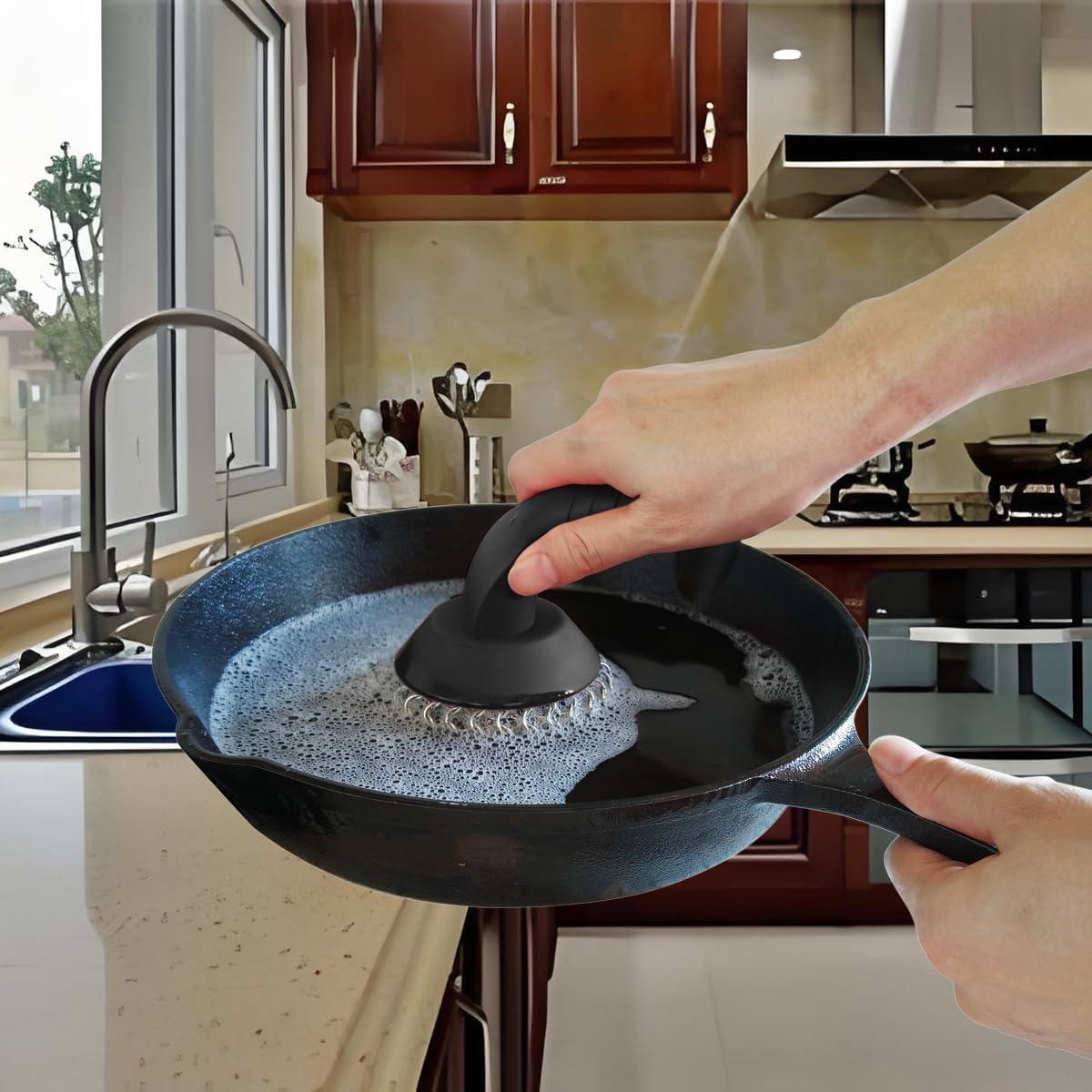 Estropajo de Acero Inoxidable HOVhomeDEVP con Raspador y Toalla