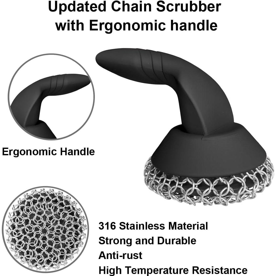 Estropajo de Acero Inoxidable HOVhomeDEVP con Raspador y Toalla