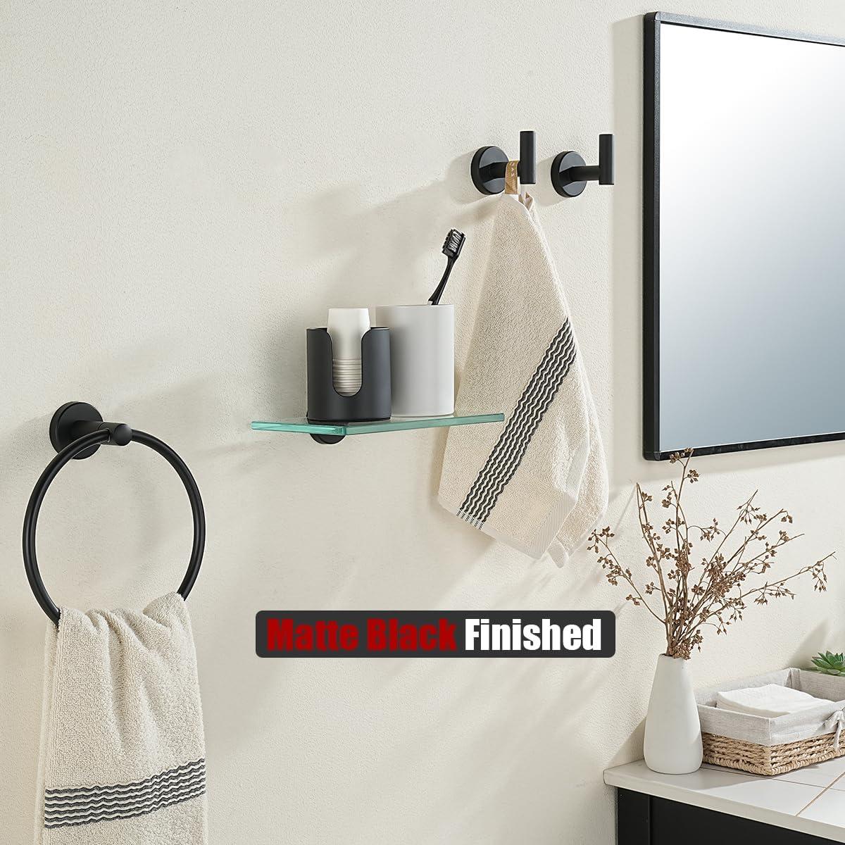 Dispensador de Tazas de Baño JQK Negro 3 oz y 5 oz