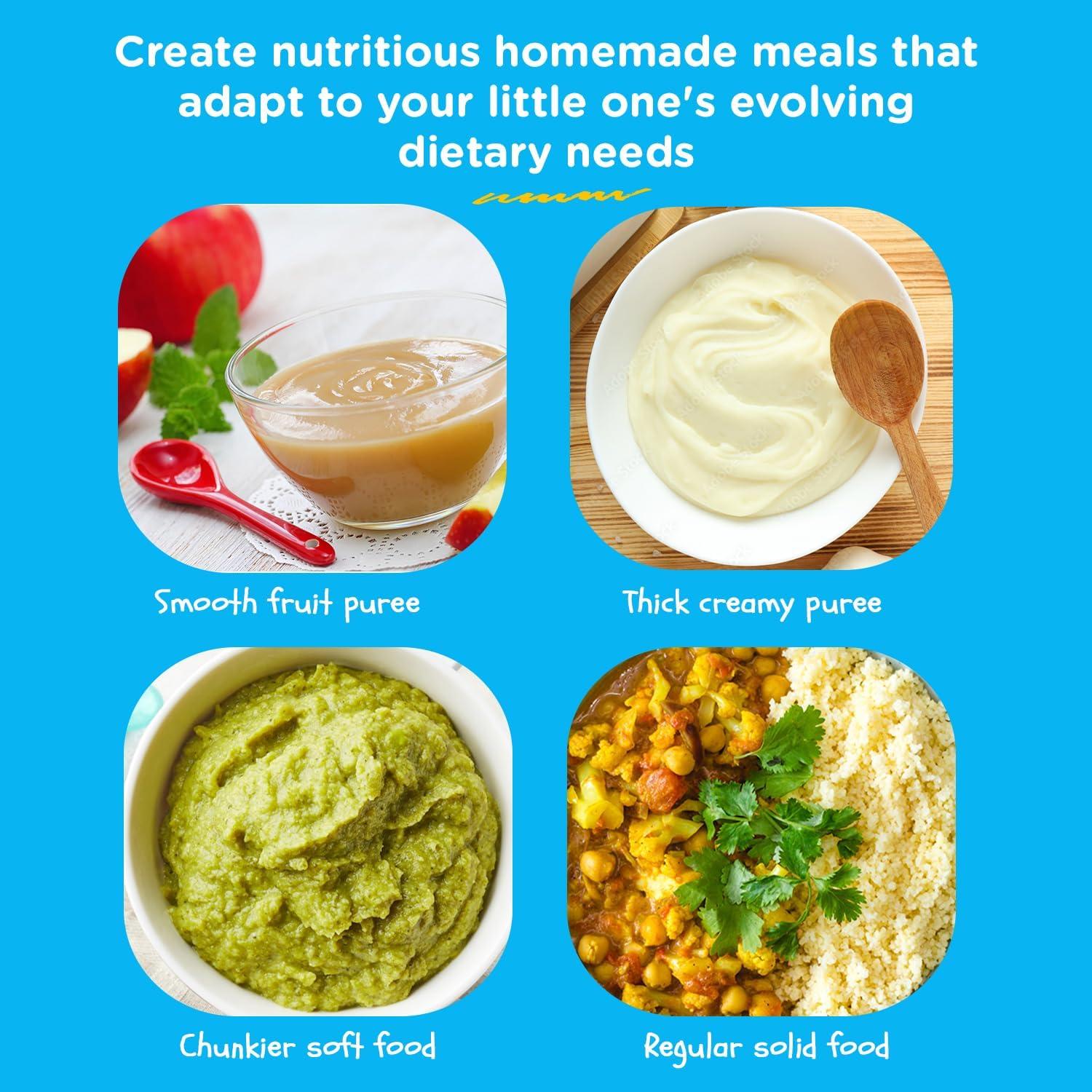 Procesador de Alimentos para Bebés EVLA'S, Licuadora y Vaporera