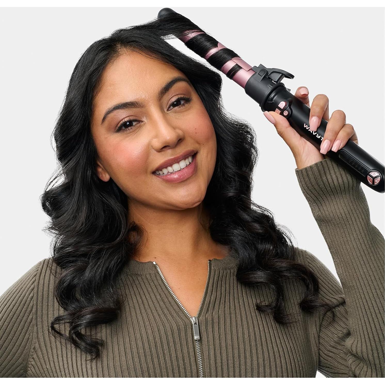 Plancha de Rizar Rotativa Wavytalk 2.54 cm Rosa 5 Temperaturas