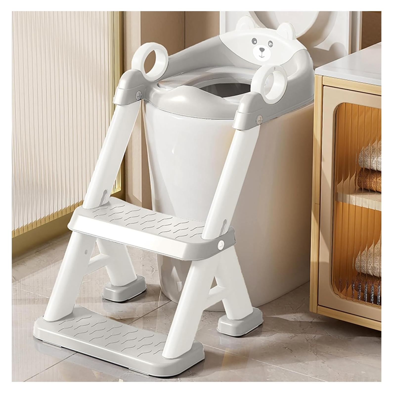 Asiento de Entrenamiento para el Baño PandaEar Gris Plegable