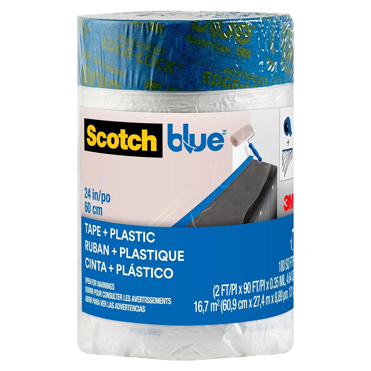 Cinta ScotchBlue + Plástico 61 cm x 27.4 m para Pintores