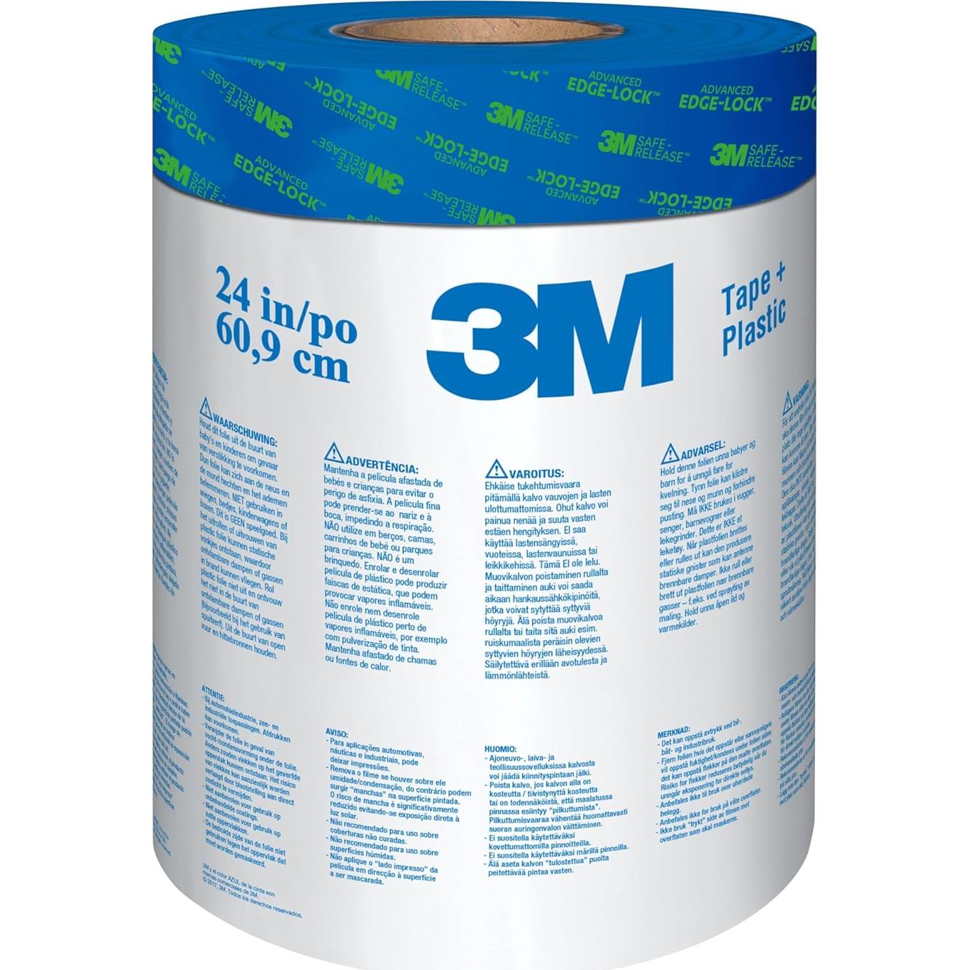 Cinta ScotchBlue + Plástico 61 cm x 27.4 m para Pintores