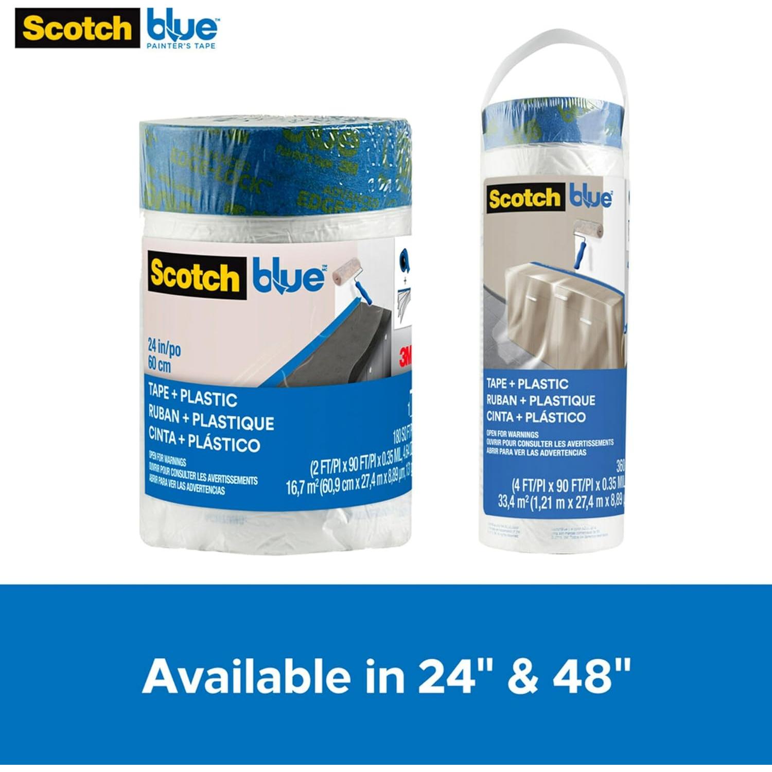 Cinta ScotchBlue + Plástico 61 cm x 27.4 m para Pintores