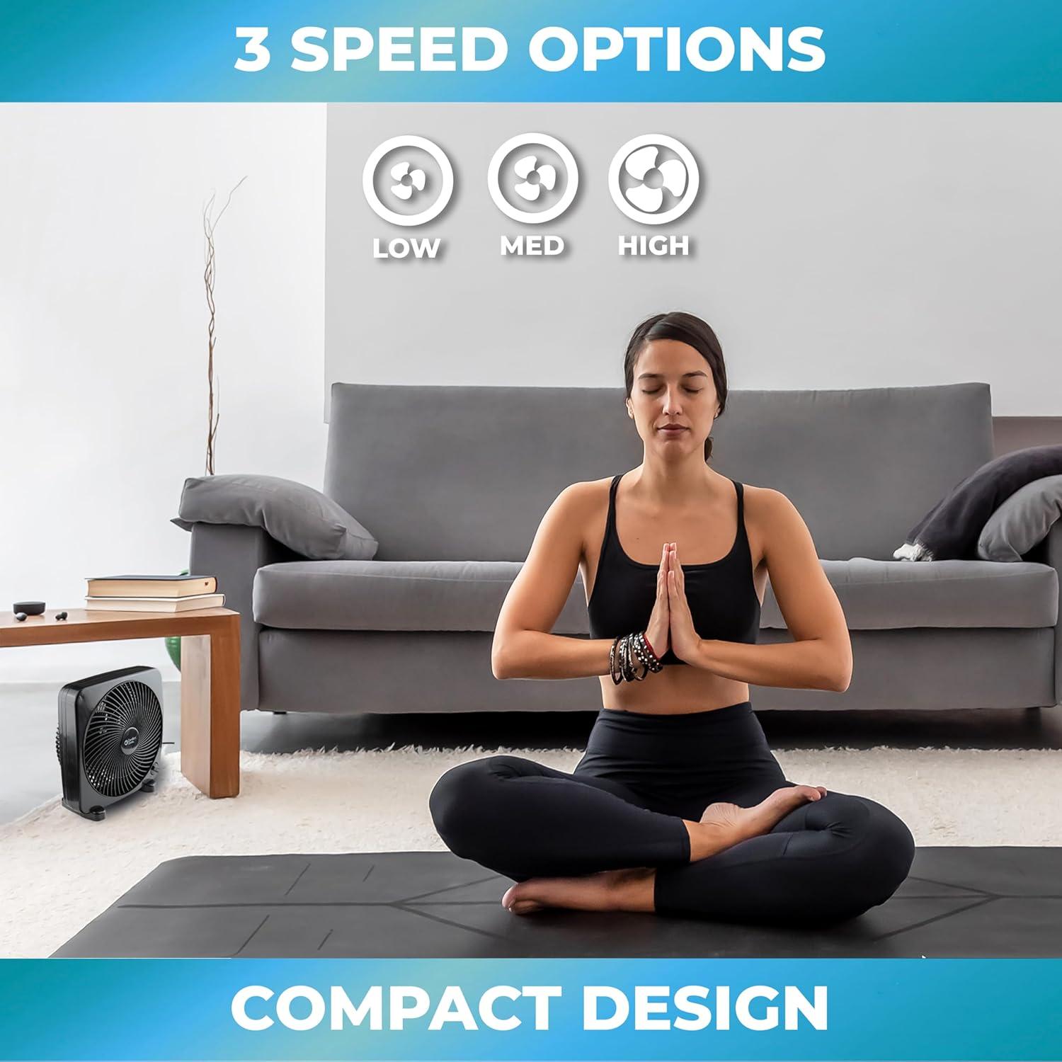 Ventilador de Mesa Comfort Zone 9" Silencioso 3 Velocidades