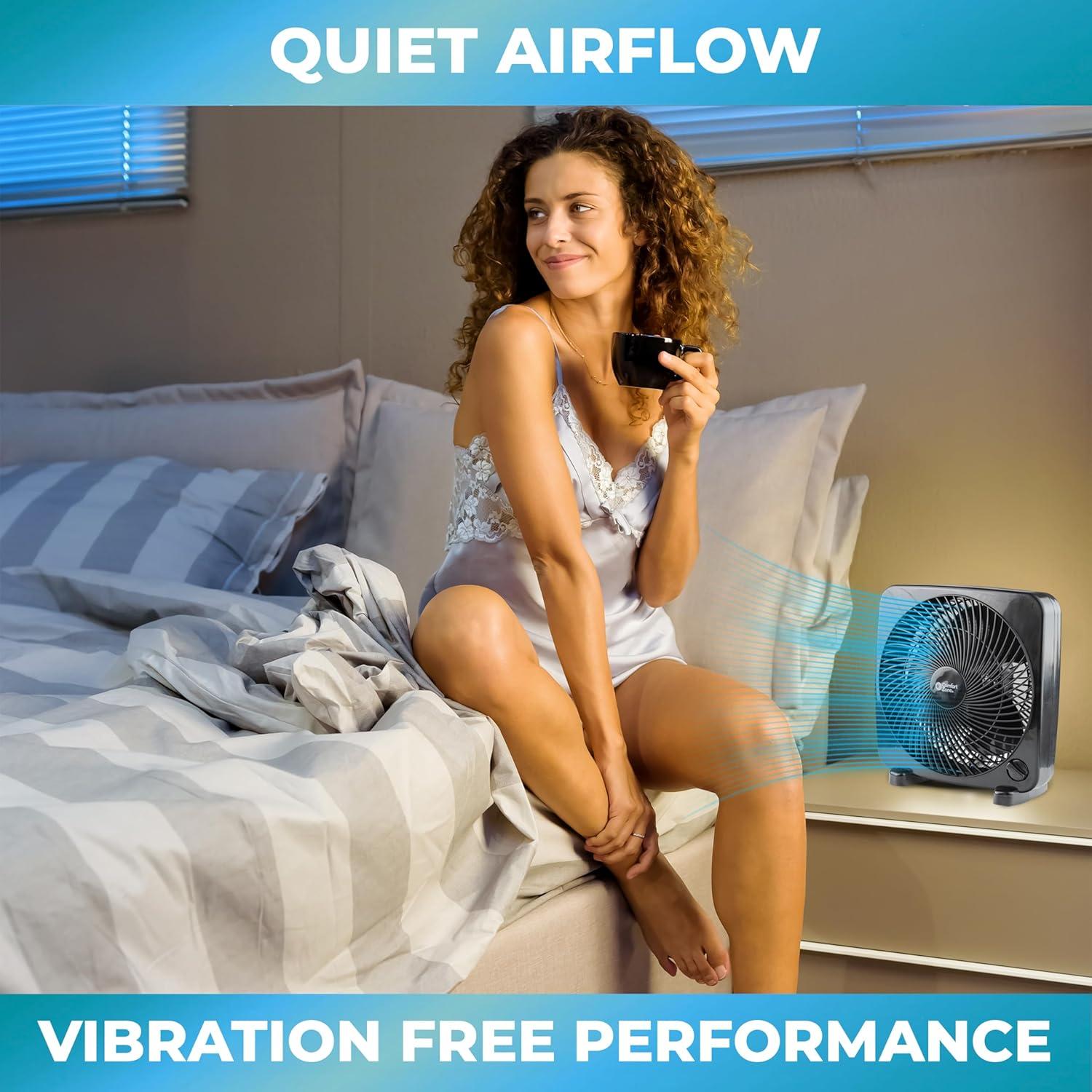 Ventilador de Mesa Comfort Zone 9" Silencioso 3 Velocidades