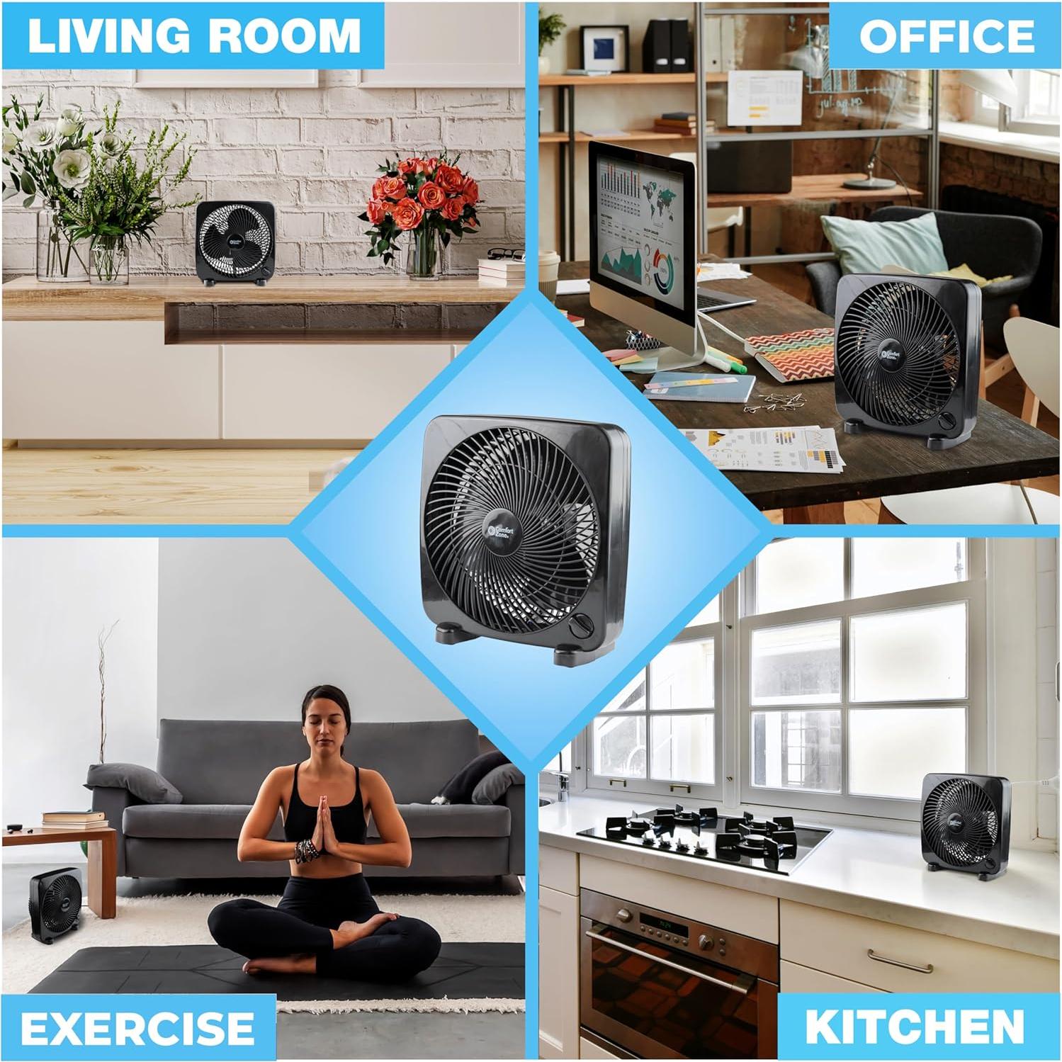 Ventilador de Mesa Comfort Zone 9" Silencioso 3 Velocidades