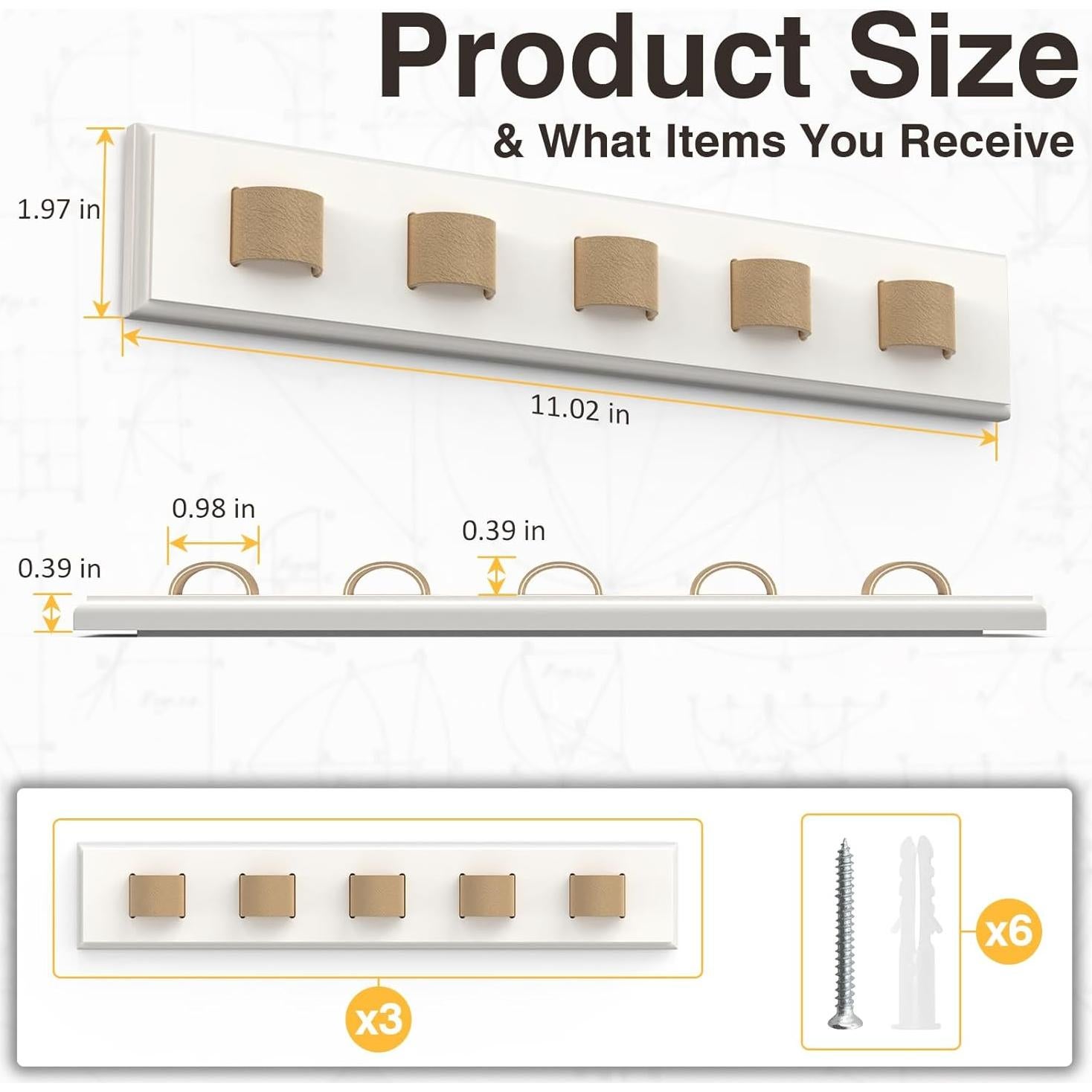 Organizador de Gafas de Sol Durmmur 3 Paquetes Madera Crema