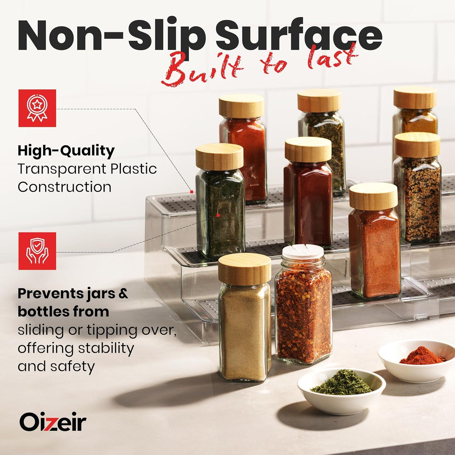 Organizador de Especias Oizeir Expandible 3 Niveles Claro 2-Pack