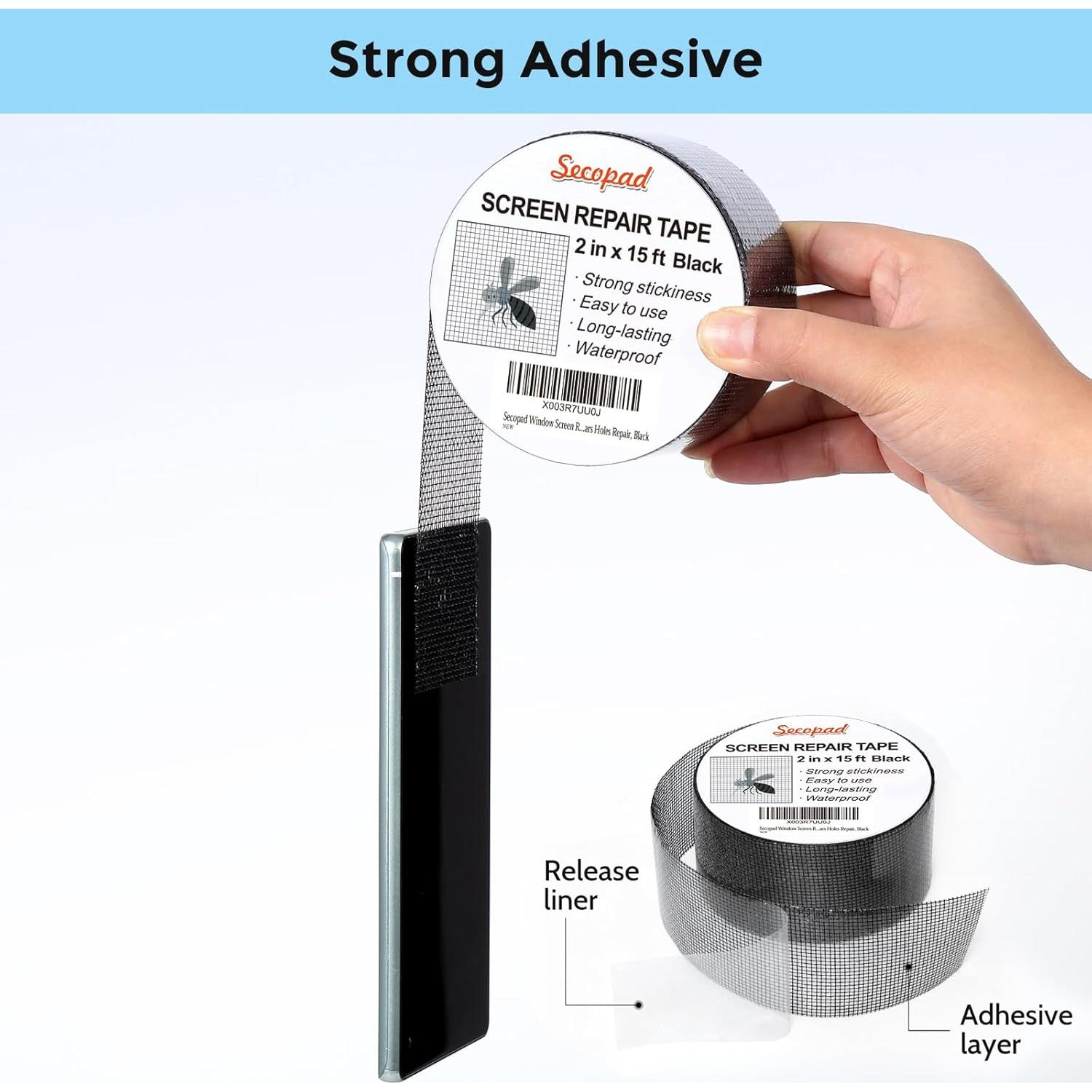 Cinta de Reparación de Pantalla Secopad 5 cm x 4.57 m Negra