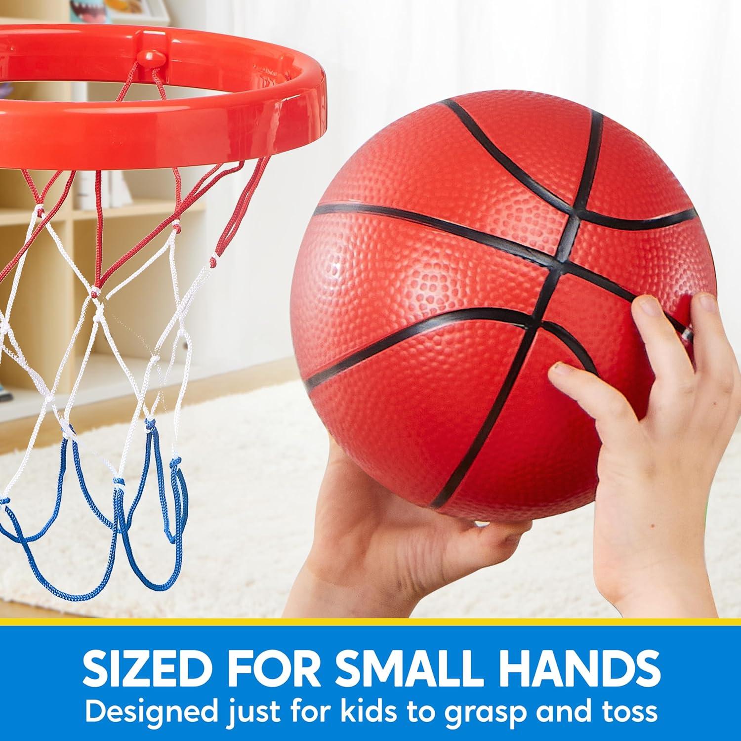 SYNCFUN Set de Baloncesto Mini 6 Pelotas y Bomba 12,7 cm