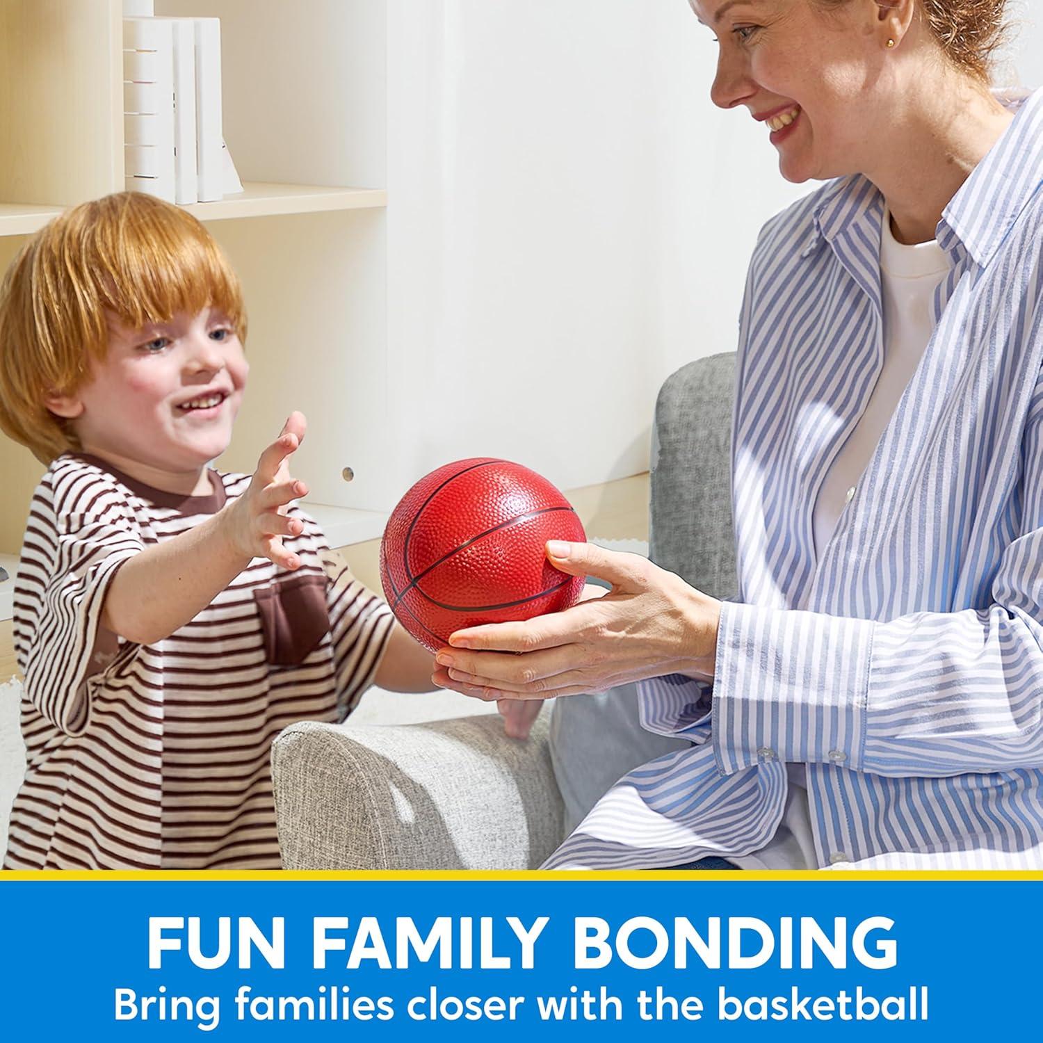 SYNCFUN Set de Baloncesto Mini 6 Pelotas y Bomba 12,7 cm